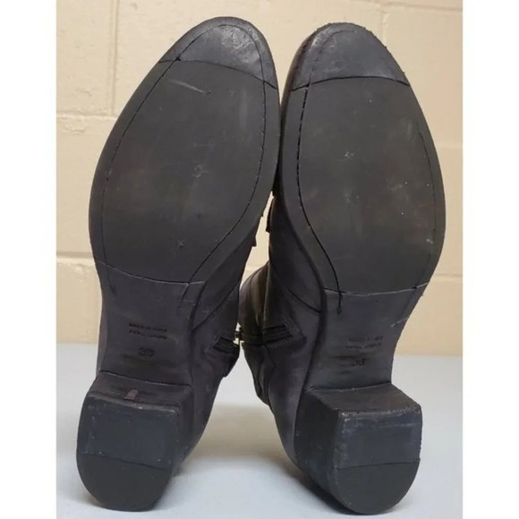 Gidigio Size 38 Charcoal Gray Leather w/ Suede Bootie / Ankle Booties  Italy EUC - Picture 8 of 12